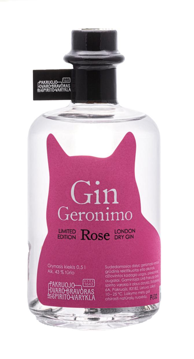 Pakruojo dvaro London dry gin Geronimo Rose