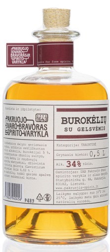 Pakruojo dvaro spirito varykla Burokėlių trauktinė su gelsvėmis 0,2L