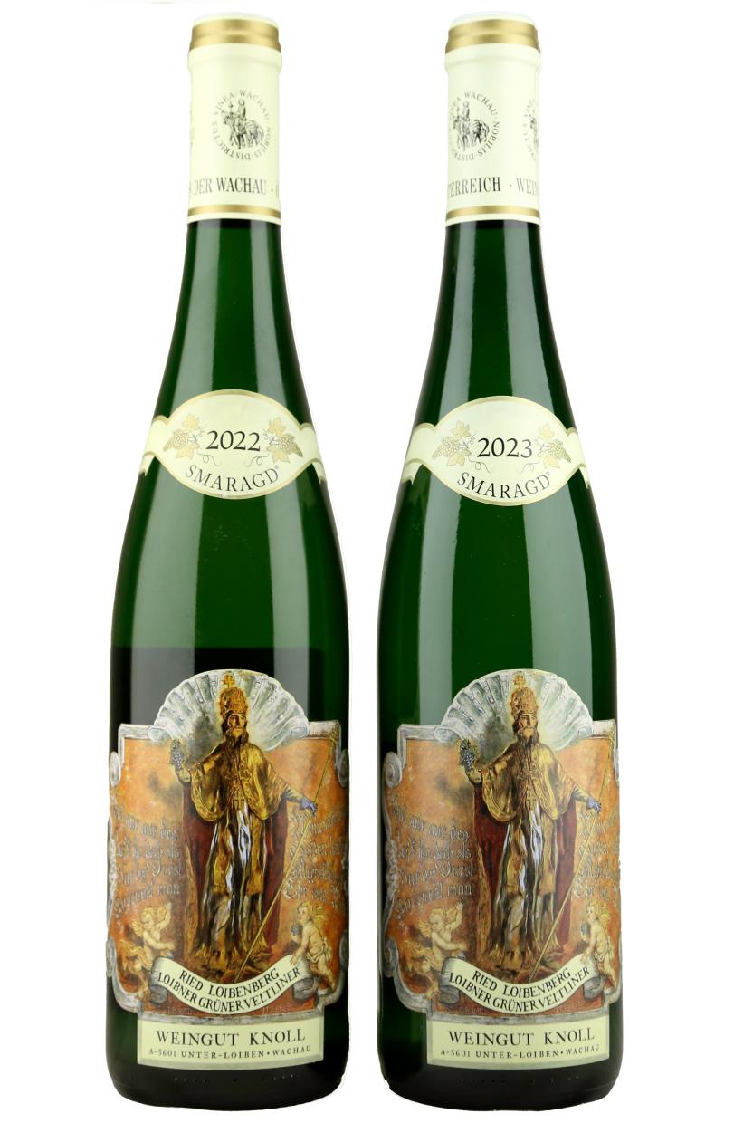 Weingut Knoll Gruner Veltliner Ried Loibenberg Smaragd  dviejų derlių rinkinys (2022/2023)