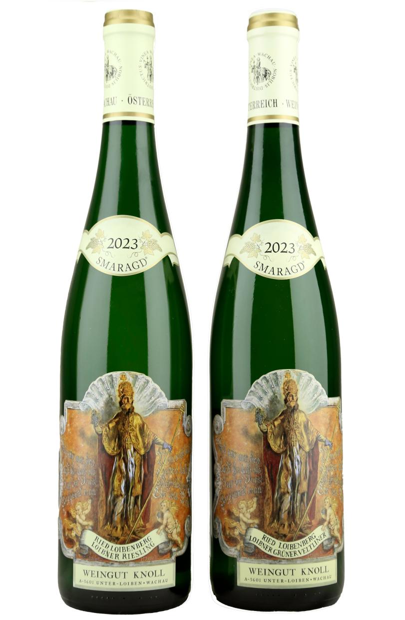 Weingut Knoll Rinkinys – 'Riesling' ir 'Grüner Veltliner' iš Ried Loibenberg vynuogyno (2023 m.)