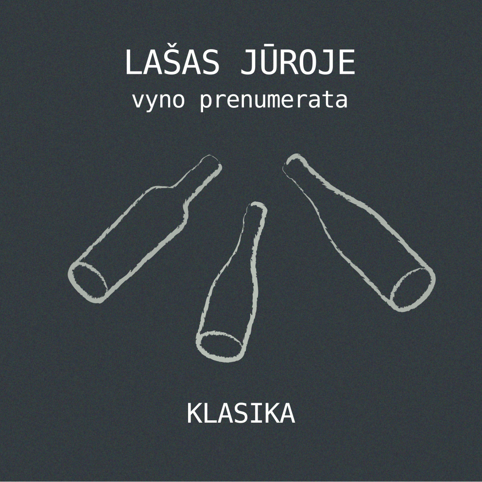 Vieno mėnesio klasikinio vyno prenumerata „Lašas jūroje“ 
