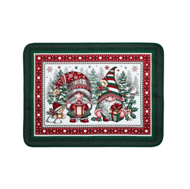 Tissus Toselli Jacquard padėkliukai NAINS blanc 50 x 37 cm 2 vnt