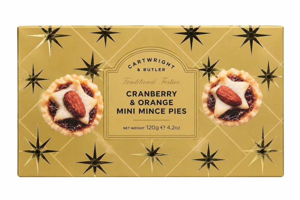 Cartwright & Butler Cranberry & Orange Mini Mince Pies 120 g