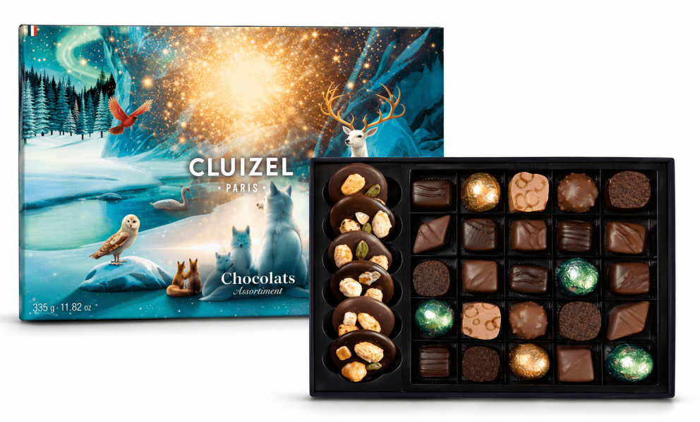 Michel Cluizel kalėdinių saldainių rinkinys 335 g (išankstinė prekyba)