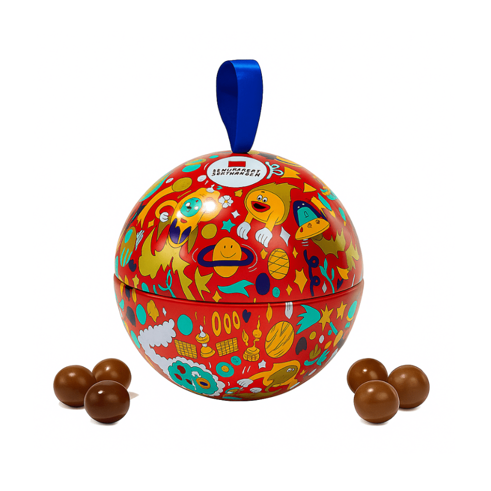 Le Chocolat des Français kalėdinis burbulas su traškiais šokoladiniais rutuliukais 120 g