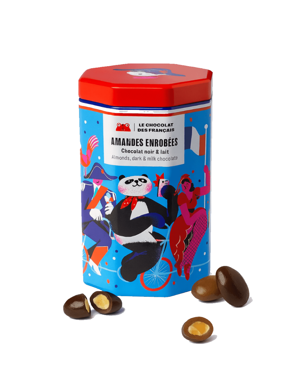 Le Chocolat des Français Almond Coated in Dark & Milk Chcolate 125 g