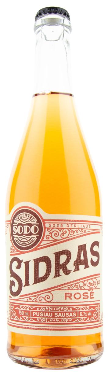 SODO sidrinės sidras Rose pusiau sausas 0,75 L