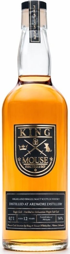 Viskis King & Mouse Ardmore 12 YO 0,7 L