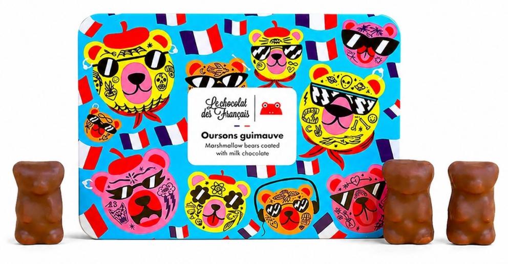 Le Chocolat des Français zefyriniai meškiukai su pienišku šokoladu 138 g