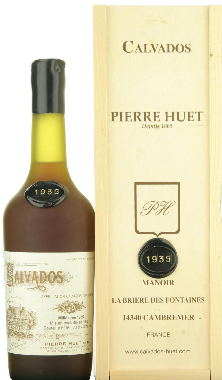 Pierre Huet  Millesime 1935 Calvados AOC