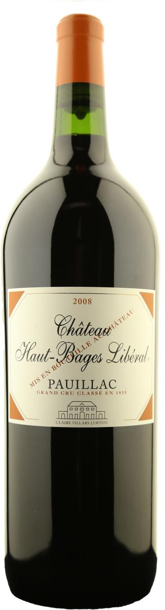 Château Haut-Bages  Libéral 5eme Grand Cru Classé Puillac AOC 2008 1,5L 