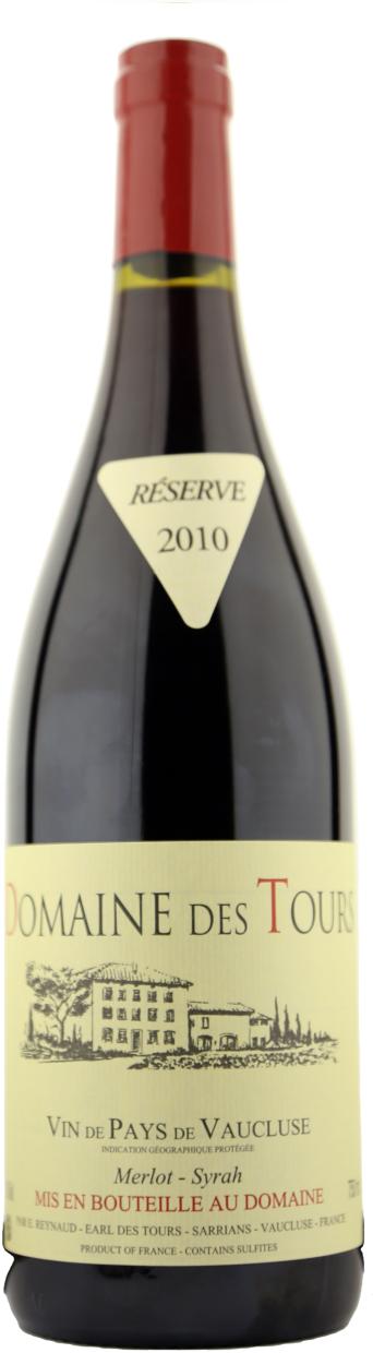 Rayas - Domaine des Tours Merlot-Syrah Vin de Pays de Vaucluse IGP 2010