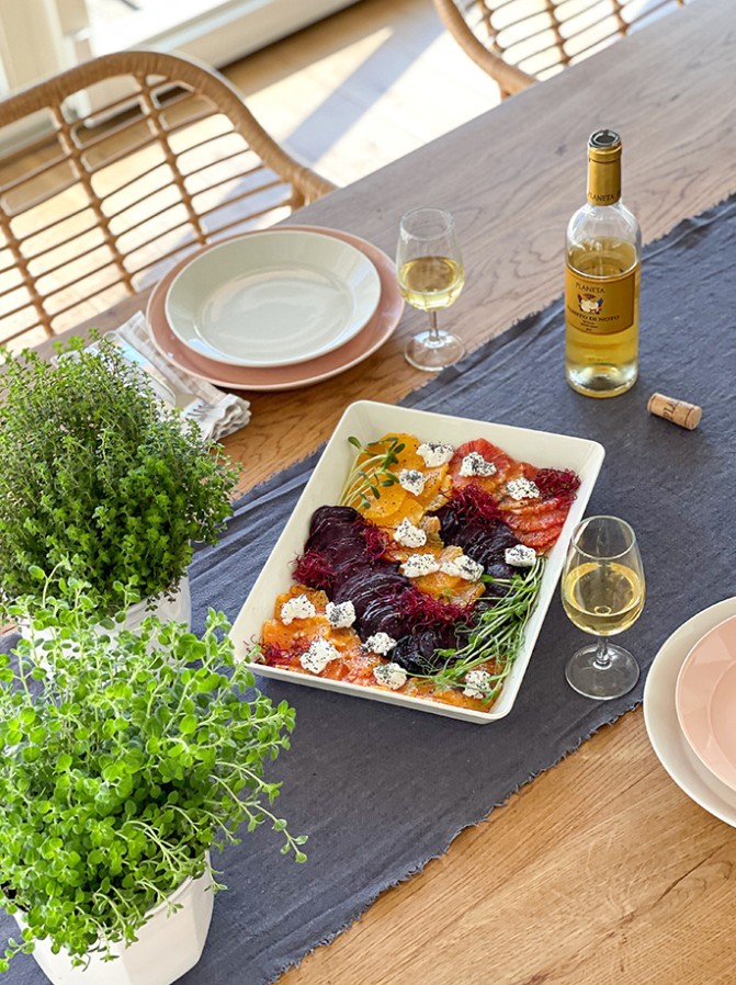 Burokėlių ir apelsinų salotos