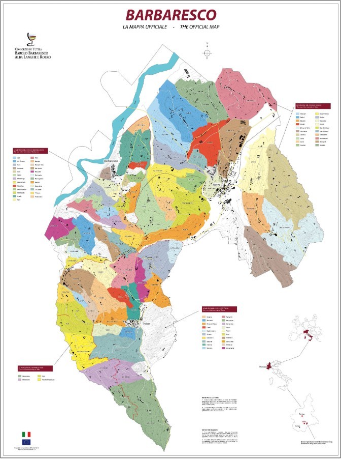 Barbaresco teritorijos žemėlapis