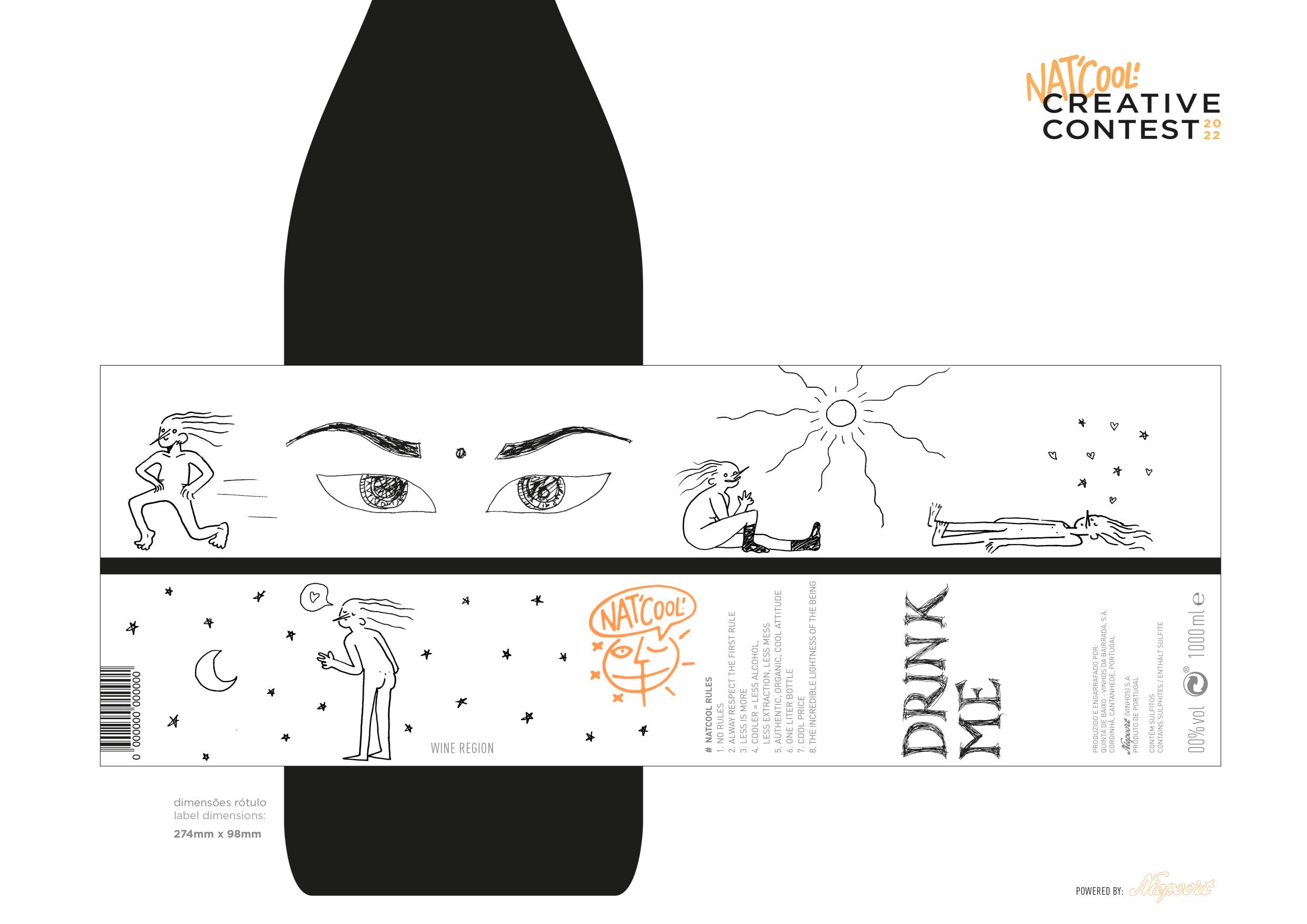 Rasa Dapkutė Nat Cool vyno etiketė