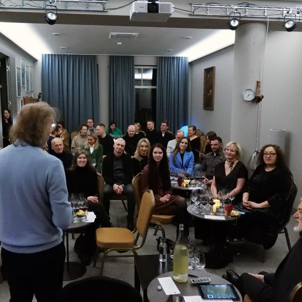 Vyno ir džiazo degustacijos akimirka