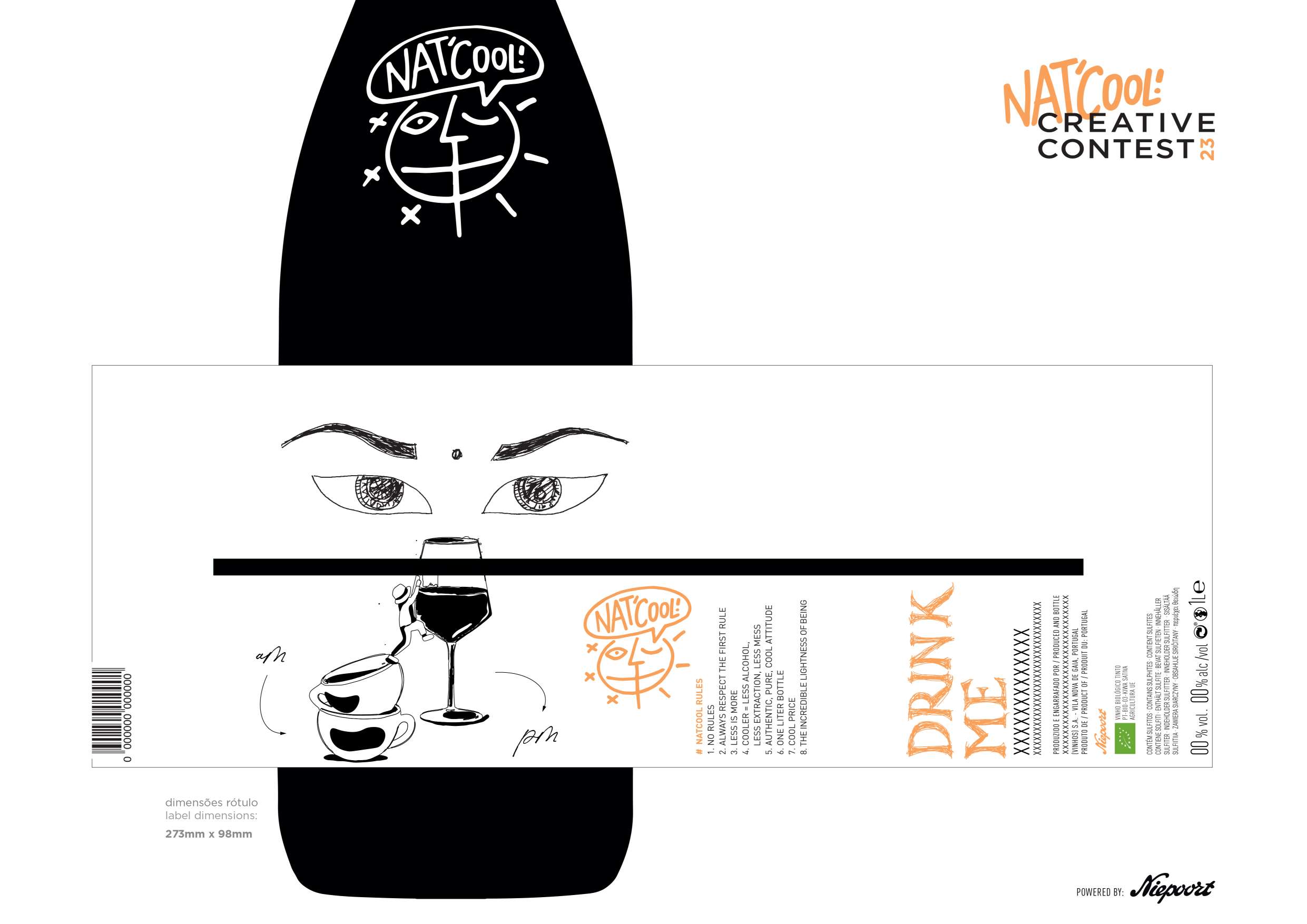 Eiprilės Uldukytės Niepoort Nat'Cool etiketė