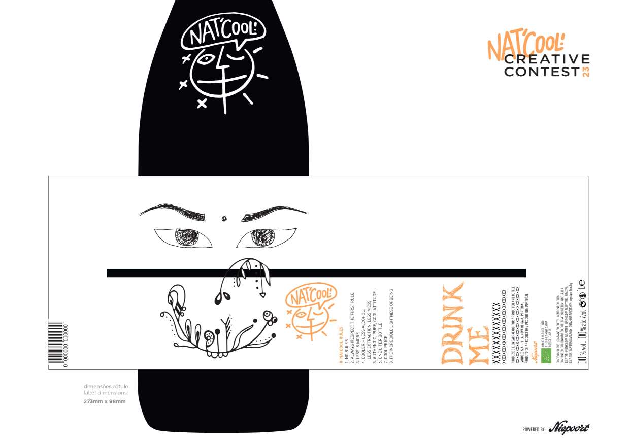 Indrės Žygaitytės Niepoort Nat'Cool etiketė