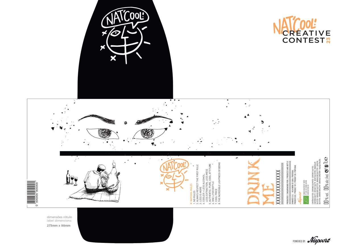 Justinos Zavistanavičiūtės Niepoort Nat'Cool etiketė