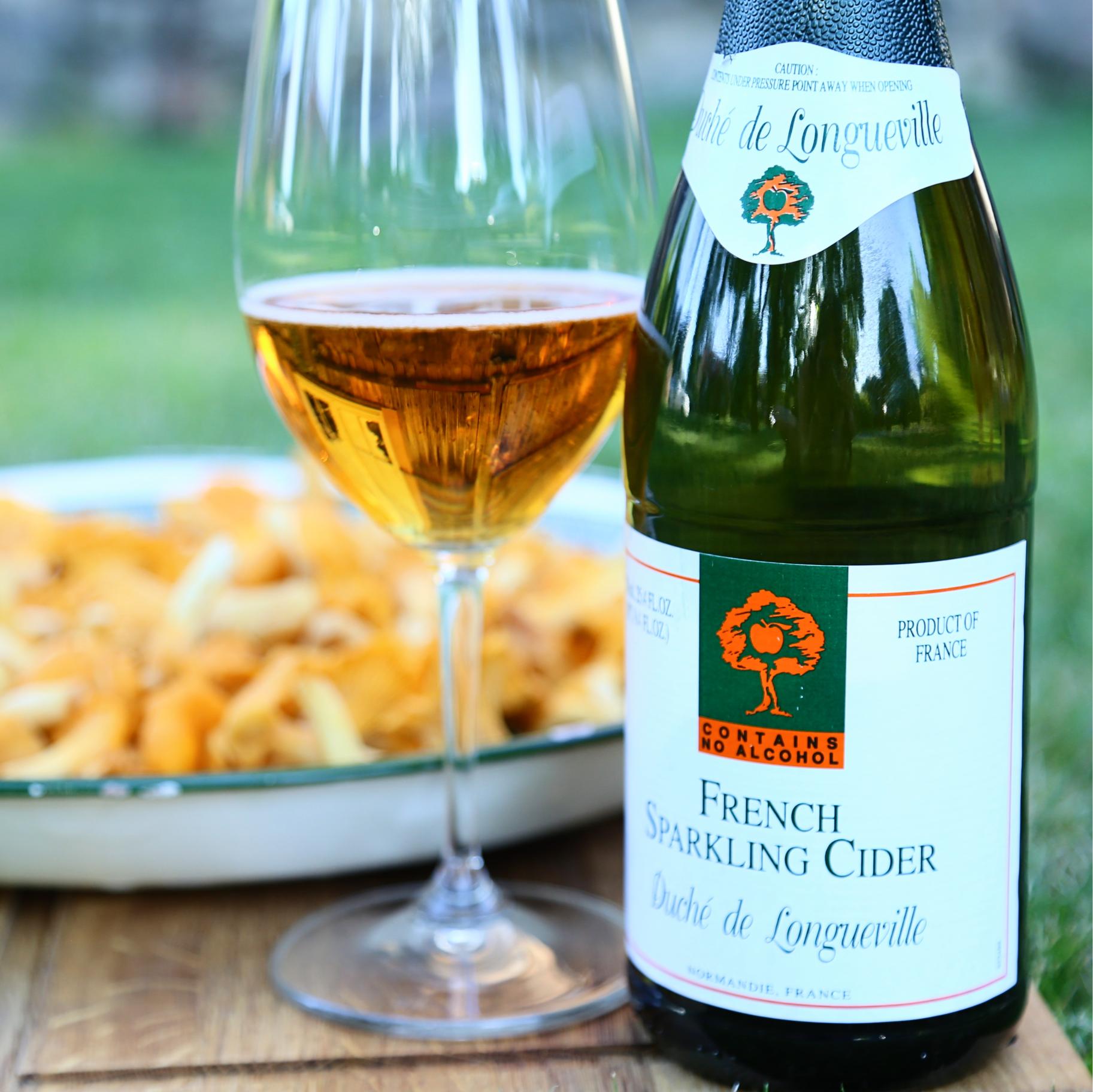 Nealkoholinis obuolių sidras Duch&eacute; de Longueville su voveraitėmis