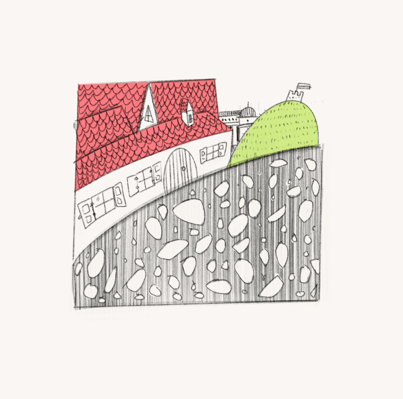 Tinginio iliustracija vyno etiketėje