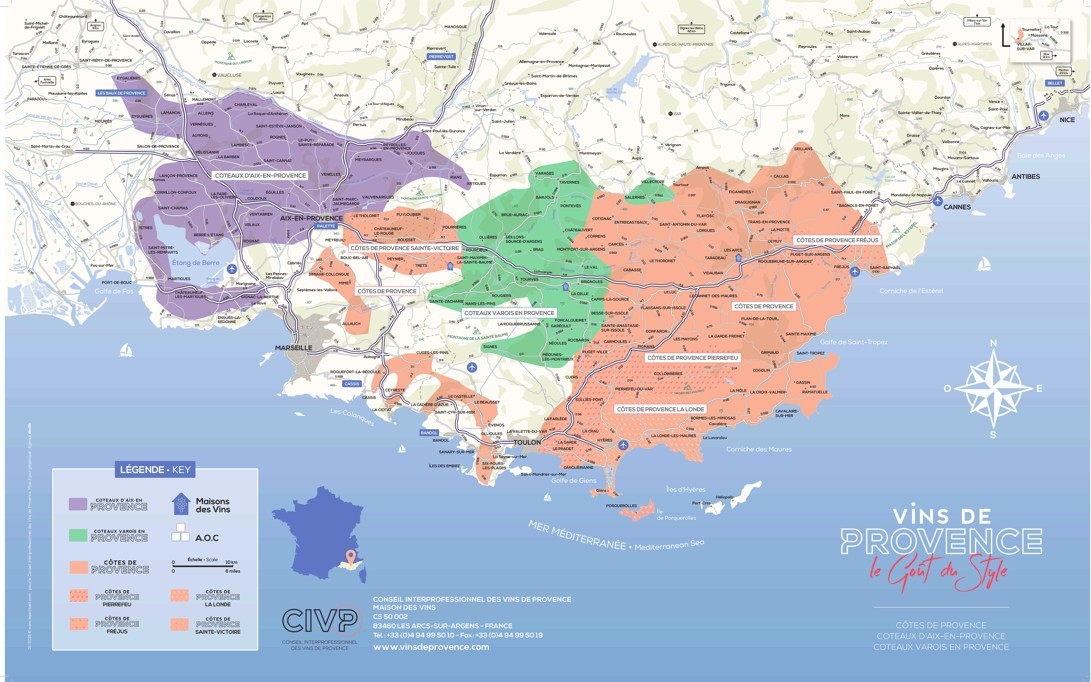 Provanso regiono vynuogynai ir kalnai