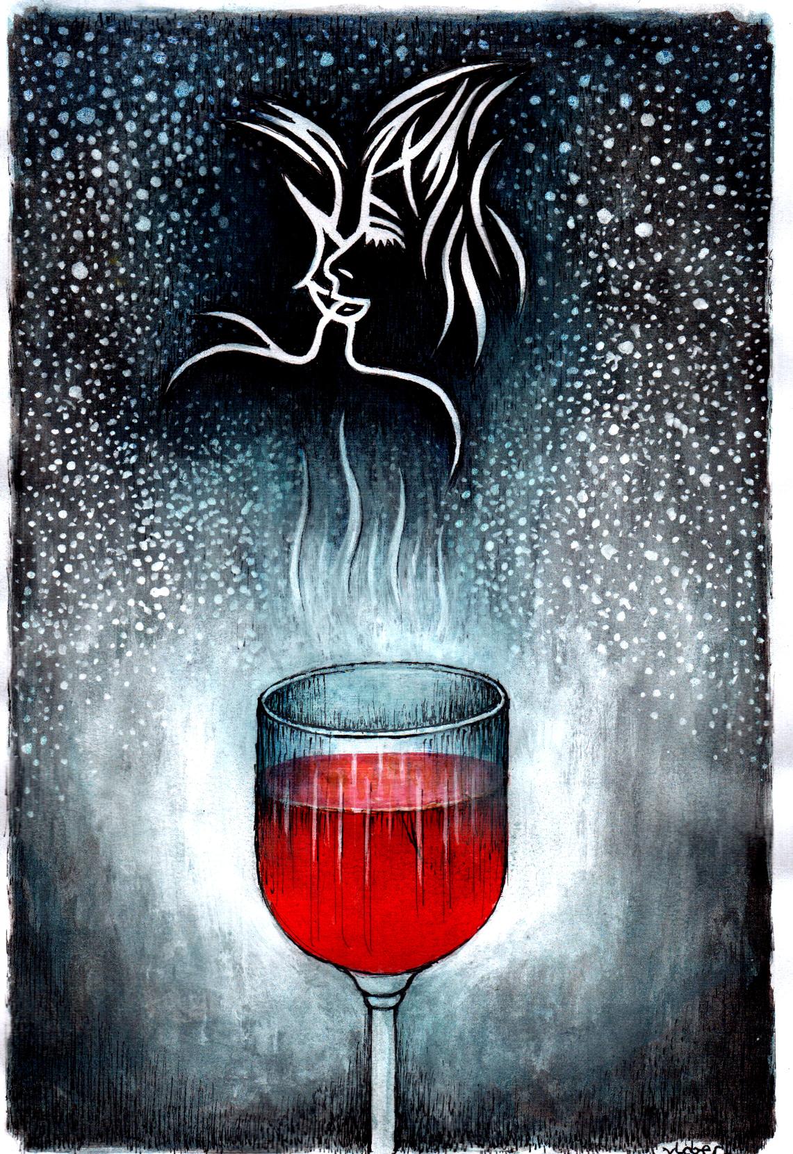 Vladimiras Beresniovas Vyno klubo karikatūrų konkursui Covid19 tema A