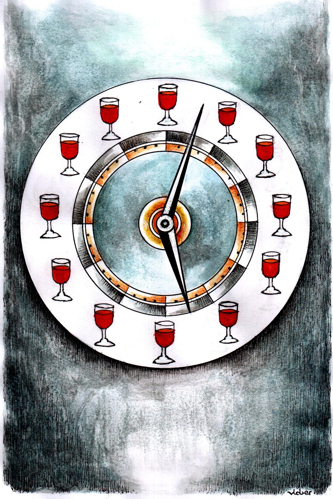 Vladimiras Beresniovas Vyno klubo karikatūrų konkursui Covid19 tema